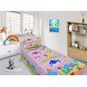 Jogo De Lençol Cobre Leito E Fronha Baby Shark Rosa Kit 2pçs - 1