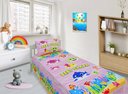 Ver imagem 1 de Jogo De Lençol Cobre Leito E Fronha Baby Shark Rosa Kit 2pçs