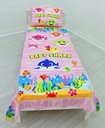 Ver imagem 3 de Jogo De Lençol Cobre Leito E Fronha Baby Shark Rosa Kit 2pçs