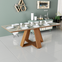 Ver imagem 2 de Mesa de Jantar 160x80cm MDF com Tampo de Vidro Moderna:Off White