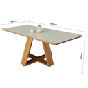 Ver imagem 4 de Mesa de Jantar 160x80cm MDF com Tampo de Vidro Moderna:Off White