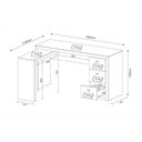 Ver imagem 4 de Escrivaninha/Mesa Escritório De Canto Multimóveis Vcr25011 Branco Branco