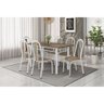 Conjunto De Mesa Tubular Sara Tampo BP 136cm Com 6 Cadeiras 058 Branco Rattan Artefamol 9781 - ASSEN - 2