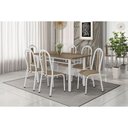 Ver imagem 2 de Conjunto De Mesa Tubular Sara Tampo BP 136cm Com 6 Cadeiras 058 Branco Rattan Artefamol 9781 - ASSEN