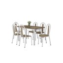 Ver imagem 1 de Conjunto De Mesa Tubular Sara Tampo BP 136cm Com 6 Cadeiras 058 Branco Rattan Artefamol 9781 - ASSEN