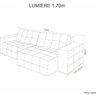 Sofá Retrátil 2 Lugares 170cm Lumiere Espresso Móveis - 3