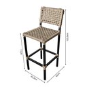 Ver imagem 3 de Banqueta Aluminio com Corda Naútica Area Externa Gourmet