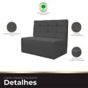 Ver mais imagens de Canto Alemão Confortável para Apartamento Cozinha e Restaurantes Suede Cinza Escuro