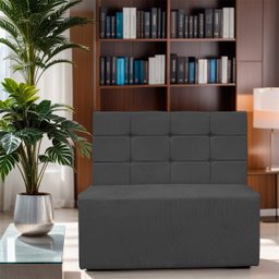 Canto Alemão Confortável para Apartamento Cozinha e Restaurantes Suede Cinza Escuro - 3