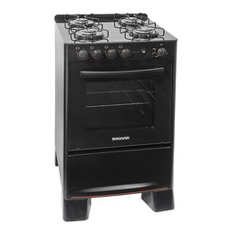 Fogão de Piso Fgvcg410pt com 4 Bocas Cook Glass Suggar - 2