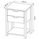 Ver imagem 3 de Mesa de Cabeceira 2 Gavetas Preto/Vermelho Me4163 - Tecnomobili