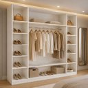 Ver imagem 1 de Armário Closet Modular 12 Prateleiras em Colméia e Arara Cabideiro Ana Branco