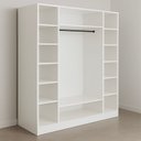 Ver imagem 6 de Armário Closet Modular 12 Prateleiras em Colméia e Arara Cabideiro Ana Branco