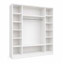 Ver imagem 4 de Armário Closet Modular 12 Prateleiras em Colméia e Arara Cabideiro Ana Branco