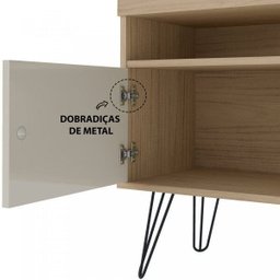 Rack para TV até 75 Polegadas Tampo em Tamburato Pés de Metal Liberty - 8