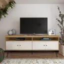 Ver imagem 1 de Rack para TV até 75 Polegadas 160cm Tampo Metal Liberty Marrom
