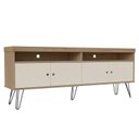 Ver imagem 3 de Rack para TV até 75 Polegadas 160cm Tampo Metal Liberty Artely Carvalho/ Off White
