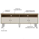 Ver imagem 5 de Rack para TV até 75 Polegadas 160cm Tampo Metal Liberty Artely Carvalho/ Off White