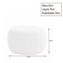 Ver imagem 2 de Puff Boreal 70cm Bouclé Cinza - Sallar Home