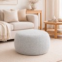 Ver imagem 3 de Puff Boreal 70cm Bouclé Cinza - Sallar Home
