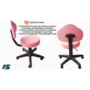 Ver imagem 4 de Cadeira Mocho de Trabalho Confortável Estética Manicure Giratória Feminina Odonto com Encosto Rosa