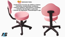 Ver imagem 4 de Cadeira Mocho de Trabalho Confortável Estética Manicure Giratória Feminina Odonto com Encosto Rosa