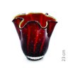 Vaso Em Cristal Murano Vermelho - São Marcos 23Cm - 2