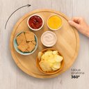 Ver imagem 2 de Kit 2 Tábuas 360 Centros de Mesa Giratórios 30cm e 45cm Bambu Lyor Servir