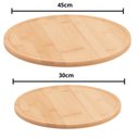 Ver imagem 3 de Kit 2 Tábuas 360 Centros de Mesa Giratórios 30cm e 45cm Bambu Lyor Servir