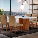 Ver imagem 2 de Mesa Olimpia 120 Mdf Canto Reto Com 4 Cadeiras