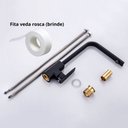 Ver imagem 7 de Torneira Monocomando Cozinha Preto fosco De Metal Inox