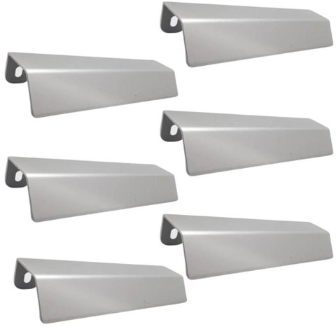Kit 6 Puxadores Alça Sobrepor Níquel Escovado 128mm Móveis Armários Gavetas Torralba Pv22