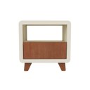 Ver imagem 2 de Mesa de Cabeceira 55cm com Gaveta e Nicho 100% MDF Padrão Planejados Mabel Off White