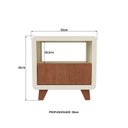Ver imagem 3 de Mesa de Cabeceira 55cm com Gaveta e Nicho 100% MDF Padrão Planejados Mabel Off White