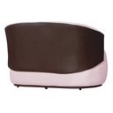 Ver imagem 2 de Poltrona Namoradeira Sofá Orgânico 2 Lugares Beatriz Composê Corino Marrom - Suede Rosa Bb
