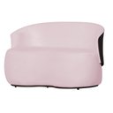 Ver imagem 1 de Poltrona Namoradeira Sofá Orgânico 2 Lugares Beatriz Composê Corino Marrom - Suede Rosa Bb