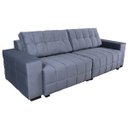 Ver imagem 2 de Sofá Reclinável 3 Lugares 210cm Lumiere Espresso Móveis Azul Claro