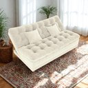 Ver imagem 4 de Sofa Cama 2 Lugares 185 Cm Duda Tecido Boucle F492 Natural Milani Store Natural