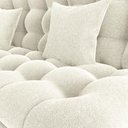 Ver imagem 3 de Sofa Cama 2 Lugares 185 Cm Duda Tecido Boucle F492 Natural Milani Store Natural