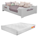 Ver imagem 2 de Cama Montessori Casal Encanto Mdf Colchão Casal 138x188 D33:branco