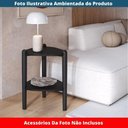 Ver imagem 3 de Mesa Lateral de Apoio Orgânica Artesano 45 Cm (largura) em Mdp Nero (preto) Pés Madeira Maciça