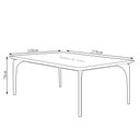 Ver imagem 4 de Mesa Sala de Jantar 8 Lugares 218cm Tampo em Laca Dinamarca Offwhite/mel - Gran Belo