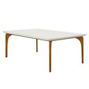 Ver imagem 1 de Mesa Sala de Jantar 8 Lugares 218cm Tampo em Laca Dinamarca Offwhite/mel - Gran Belo