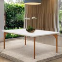 Ver imagem 2 de Mesa Sala de Jantar 8 Lugares 218cm Tampo em Laca Dinamarca Offwhite/mel - Gran Belo