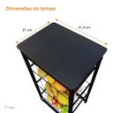 Ver imagem 4 de Fruteira de Chao Cozinha Tampo Madeira Florenca de Ferro