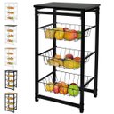 Ver imagem 1 de Fruteira de Chao Cozinha Tampo Madeira Florenca de Ferro