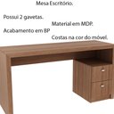 Ver imagem 3 de Mesa com 2 Gavetas para Escritório Home Office ME4130 MDP Amendoa - Gran Belo