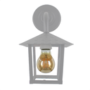 Ver imagem 2 de Kit 4 Arandela Colonial Nina Quadrada Vidro Liso E27 Bivolt Branco