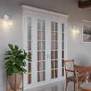 Ver imagem 4 de Kit 4 Arandela Colonial Nina Quadrada Vidro Liso E27 Bivolt Branco