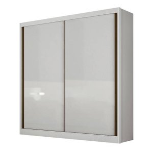 Guarda Roupa Solteiro 2 Portas 3 Gavetas - Virtus -branco - Móveis Novo Horizonte